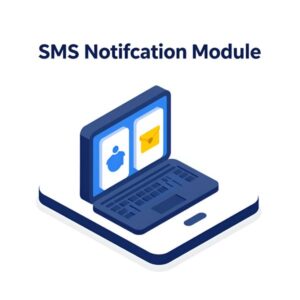 Изометрическая иллюстрация модуля SMS-оповещения для автоматов с функцией автоматической игры от компании Лигровые Вулкан